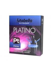 Стимулирующая насадка с усиками и шипиками Platino  Ураган - Sitabella - купить с доставкой в Томске