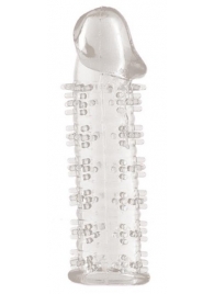 Гелевая прозрачная насадка с шипами - 12 см. - Toyfa Basic - в Томске купить с доставкой