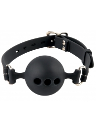 Силиконовый кляп-шар с отверстиями для дыхания Silicone Breathable Ball Gag Small - Pipedream - купить с доставкой в Томске