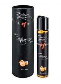 Массажное масло с ароматом карамели Huile de Massage Gourmande Caramel - 59 мл. - Plaisir Secret - купить с доставкой в Томске