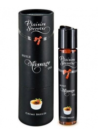 Массажное масло с ароматом крем брюле Huile de Massage Gourmande Creme Brulée - 59 мл. - Plaisir Secret - купить с доставкой в Томске