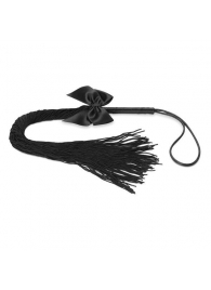 Чёрная плётка Lilly Whip Bijoux - Bijoux Indiscrets - купить с доставкой в Томске