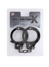 Чёрные наручники из листового металла BONDX METAL CUFFS BLACK - Dream Toys - купить с доставкой в Томске