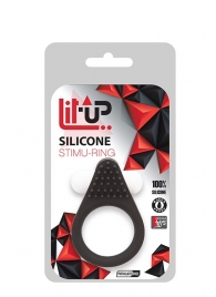 Чёрное эрекционное кольцо LIT-UP SILICONE STIMU RING 1 BLACK - Dream Toys - в Томске купить с доставкой