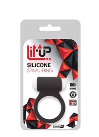 Чёрное эрекционное виброкольцо LIT-UP SILICONE STIMU RING 3 BLACK - Dream Toys - в Томске купить с доставкой