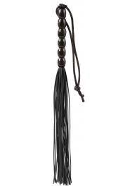 Чёрная мини-плеть из резины Rubber Mini Whip - 22 см. - Blush Novelties - купить с доставкой в Томске