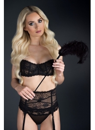 Стек с большим чёрным пером Large Feather Tickler - 65 см. - Blush Novelties - купить с доставкой в Томске