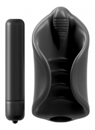 Чёрный мастурбатор Vibrating Silicone Stimulator с вибрацией - Pipedream - в Томске купить с доставкой