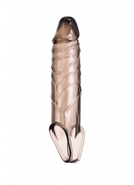 Дымчатая фаллическая насадка с подхватом и закрытой головкой - 16,2 см. - ToyFa - в Томске купить с доставкой