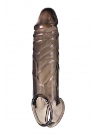 Дымчатая фаллическая насадка с подхватом и закрытой головкой - 16,2 см. - ToyFa - в Томске купить с доставкой