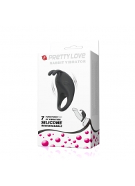 Чёрное эрекционное кольцо с вибрацией Rabbit Vibrator - Baile - в Томске купить с доставкой