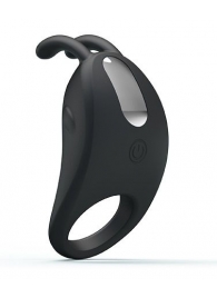 Чёрное эрекционное кольцо с вибрацией Rabbit Vibrator - Baile - в Томске купить с доставкой