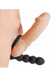 Насадка для двойного проникновения Double Fun Cock Ring with Double Penetration Vibe - XR Brands - в Томске купить с доставкой