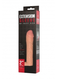 Телесная насадка-удлинитель Extension sleeve с подхватом - 17 см. - Sitabella - в Томске купить с доставкой