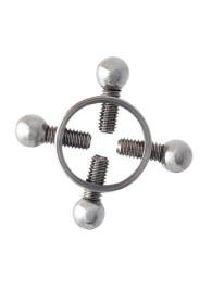 Серебристые зажимы для сосков на винтах - ToyFa - купить с доставкой в Томске