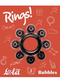 Чёрное эрекционное кольцо Rings Bubbles - Lola Games - в Томске купить с доставкой