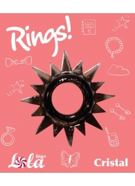 Чёрное эрекционное кольцо Rings Cristal - Lola Games - в Томске купить с доставкой