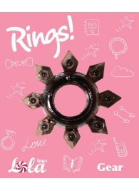 Чёрное эрекционное кольцо Rings Gear - Lola Games - в Томске купить с доставкой