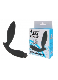 Чёрный вибростимулятор простаты Sex Expert Vibe Pleasure - Sex Expert - в Томске купить с доставкой