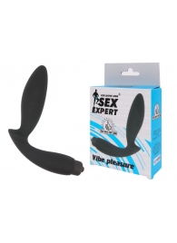 Чёрный вибростимулятор простаты Sex Expert Vibe Pleasure - Sex Expert - в Томске купить с доставкой