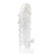 Закрытая прозрачная рельефная насадка Crystal sleeve - 13 см. - Erowoman-Eroman - в Томске купить с доставкой