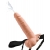 Телесный полый страпон с имитацией эякуляции 7.5  Hollow Squirting Strap-On with Balls Flesh - 21,6 см. - Pipedream - купить с доставкой в Томске