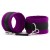 Фиолетово-черные наручники My rules на сцепке - БДСМ Арсенал - купить с доставкой в Томске