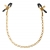 Чёрные с золотом зажимы на соски Gold Chain Nipple Clamps - Pipedream - купить с доставкой в Томске