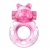 Розовое эрекционное виброкольцо на пенис Pink Bear - Baile - в Томске купить с доставкой