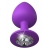 Фиолетовая анальная пробка со стразом Her Little Gem Large Plug - 9,5 см. - Pipedream - купить с доставкой в Томске