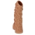 Телесная насадка с венками и открытой головкой Nude Sleeve L - 14 см. - KOKOS - в Томске купить с доставкой