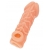 Телесная закрытая насадка с венками Cock Sleeve Size L - 17,6 см. - KOKOS - в Томске купить с доставкой