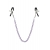 Зажимы для сосков с фиолетовой цепочкой Sweet Caress Nipple Chain - Sweet Caress - купить с доставкой в Томске Зажимы для сосков с фиолетовой цепочкой Sweet Caress Nipple Chain - Sweet Caress - купить с доставкой в Томске