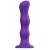 Фиолетовая насадка Strap-On-Me Dildo Geisha Balls size M - Strap-on-me - купить с доставкой в Томске