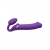 Фиолетовый безремневой вибрострапон Silicone Bendable Strap-On - size XL - Strap-on-me - купить с доставкой в Томске