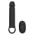 Черная насадка-удлинитель с вибрацией Vibrating Extender With Remote - Dream Toys - в Томске купить с доставкой