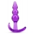 Фиолетовый анальный стимулятор Triple Bead Anal Plug - 9 см. - Blush Novelties