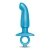 Голубая анальная пробка для массажа простаты Hither Silicone Prostate Plug - 14,3 см. - b-Vibe - в Томске купить с доставкой