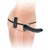 Черный страпон с вагинальной пробкой Deluxe Vibrating Penetrix Strap-On - 19 см. - Pipedream - купить с доставкой в Томске