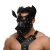Черная кожаная маска «Собака» - Crazy Handmade - купить с доставкой в Томске