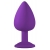 Большая фиолетовая анальная пробка Emotions Cutie Large с голубым кристаллом - 10 см. - Lola Games - купить с доставкой в Томске