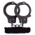Чёрные наручники из листового металла в комплекте с веревкой BONDX METAL CUFFS LOVE ROPE SET - Dream Toys - купить с доставкой в Томске