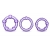 Набор из 3 фиолетовых эрекционных колец Stay Hard Beaded Cockrings - Blush Novelties - в Томске купить с доставкой