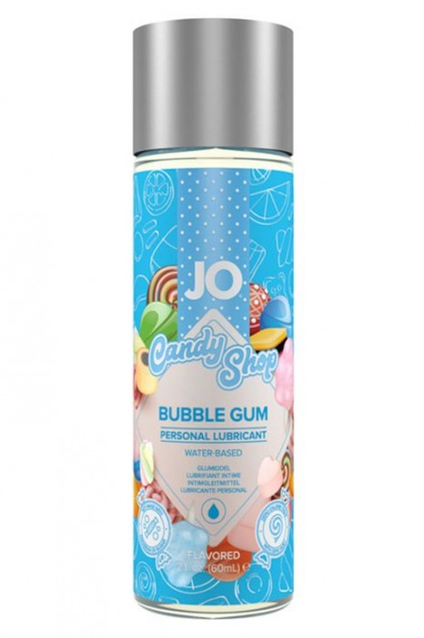 Смазка на водной основе Candy Shop Bubblegum с ароматом жвачки - 60 мл. - System JO - купить с доставкой в Томске