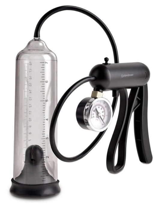 Вакуумная мужская помпа с датчиком давления Pro-Gauge Power Pump - Pipedream - в Томске купить с доставкой