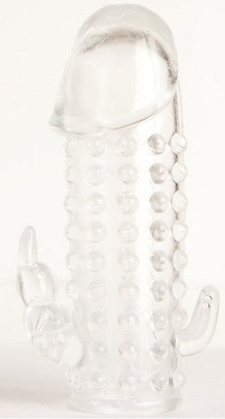 Гелевая прозрачная насадка с 2 отростками - 13 см. - Toyfa Basic - в Томске купить с доставкой Гелевая прозрачная насадка с 2 отростками - 13 см. - Toyfa Basic - в Томске купить с доставкой