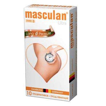 Розовые презервативы Masculan Ultra Long Pleasure с колечками, пупырышками и продлевающим эффектом - 10 шт. - Masculan - купить с доставкой в Томске