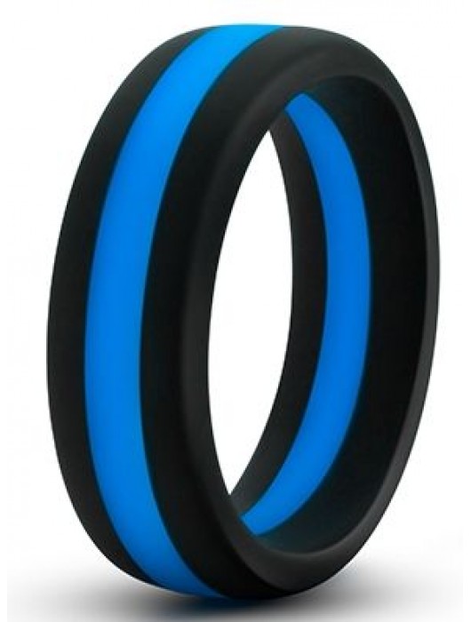 Черно-синее эрекционное кольцо Silicone Go Pro Cock Ring - Blush Novelties - в Томске купить с доставкой