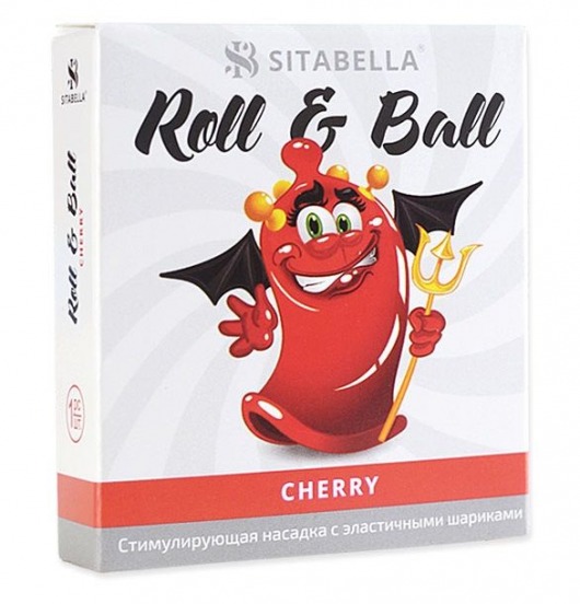 Стимулирующий презерватив-насадка Roll   Ball Cherry - Sitabella - купить с доставкой в Томске