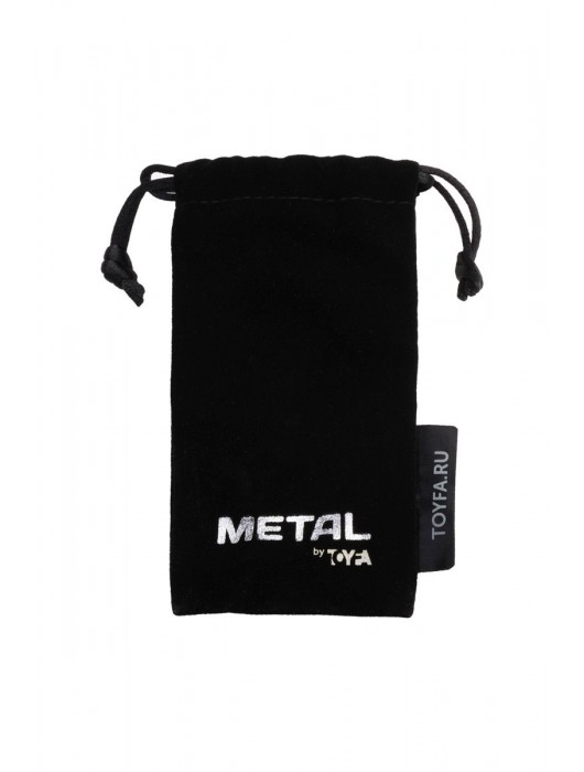 Серебристая коническая анальная пробка с красным кристаллом - 8 см. - ToyFa - купить с доставкой в Томске